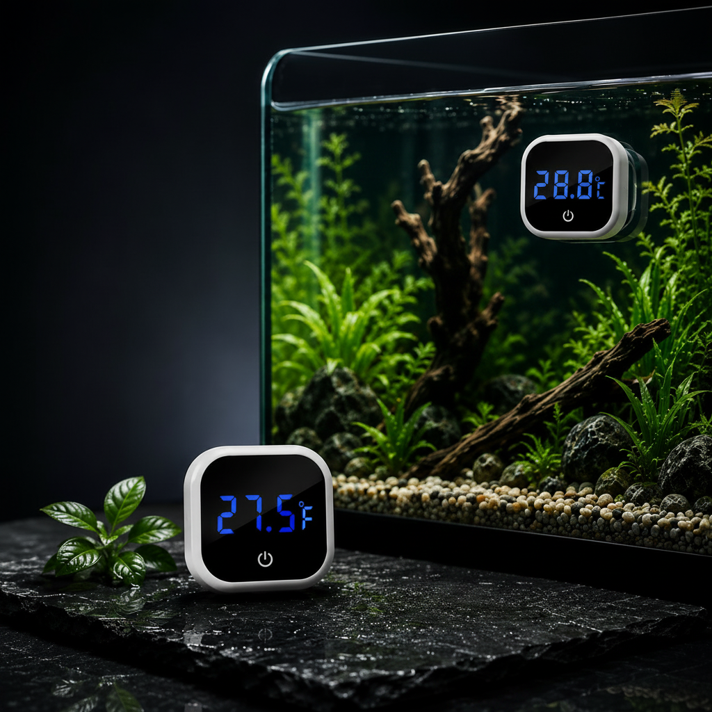 CleverReef Digital Aquarium Thermometer – Accurate Water Temperature Display