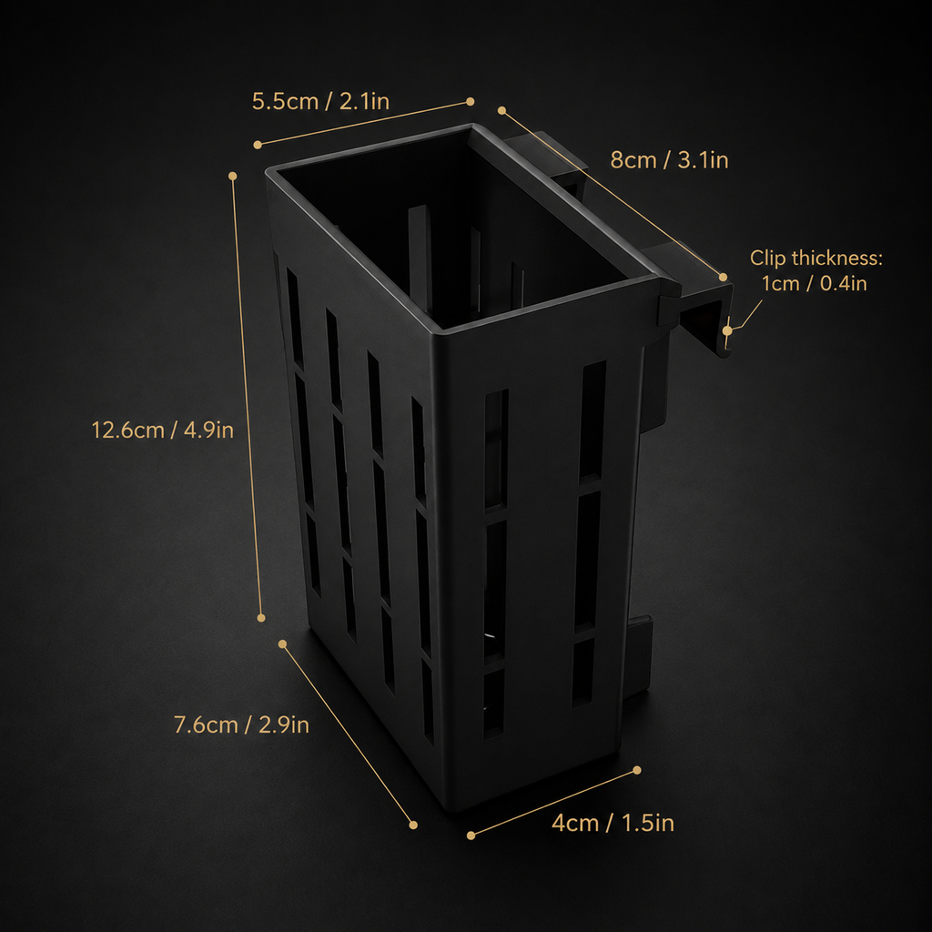 CleverReef Aquarium Plant Holder – Clip-On Basket for Live & Artificial Plants