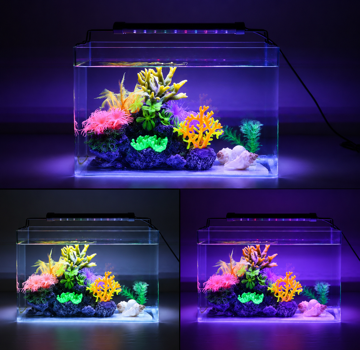 CleverReef Aluminum Aquarium LED Light – Plant Grow Light with Clip Mount